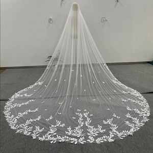 Leaves Wedding Veil - 118” ivory